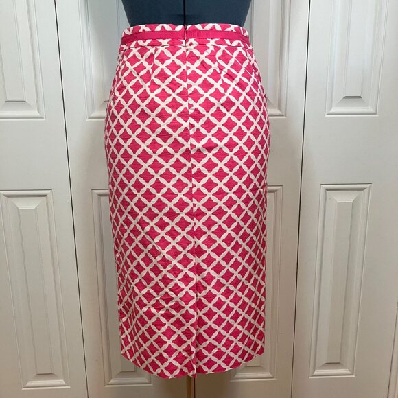 Boden Hot Pink and White Skirt Size 4L - Picture 3 of 4